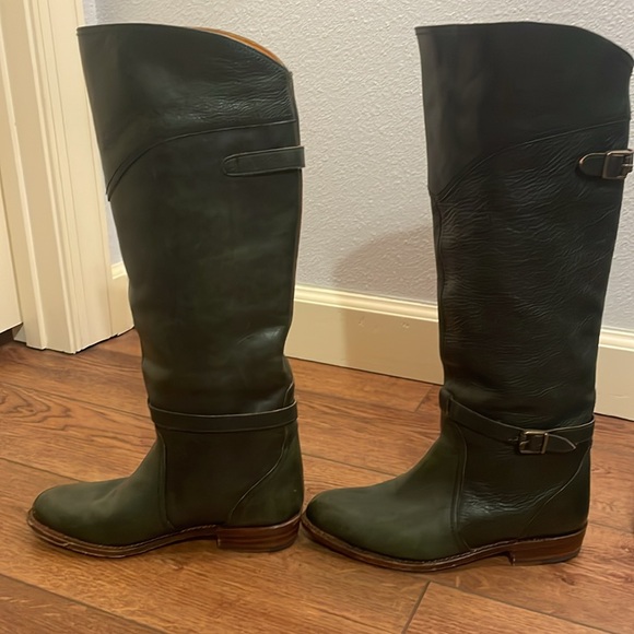 Frye Women's Heeled Boots in Dark Green - Picture 4 of 14